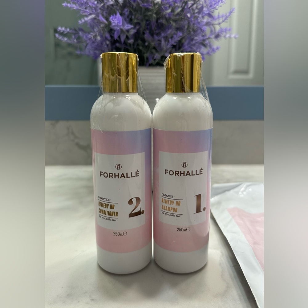 NWT Forhallé Remedy HD Shampoo and Conditioner Set For Synthetic Hair (250 mlx2)